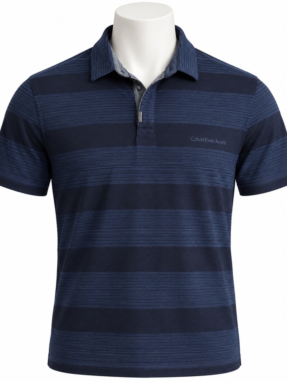 Calvin Klein Jeans Navy Horizontal Stripe Polo